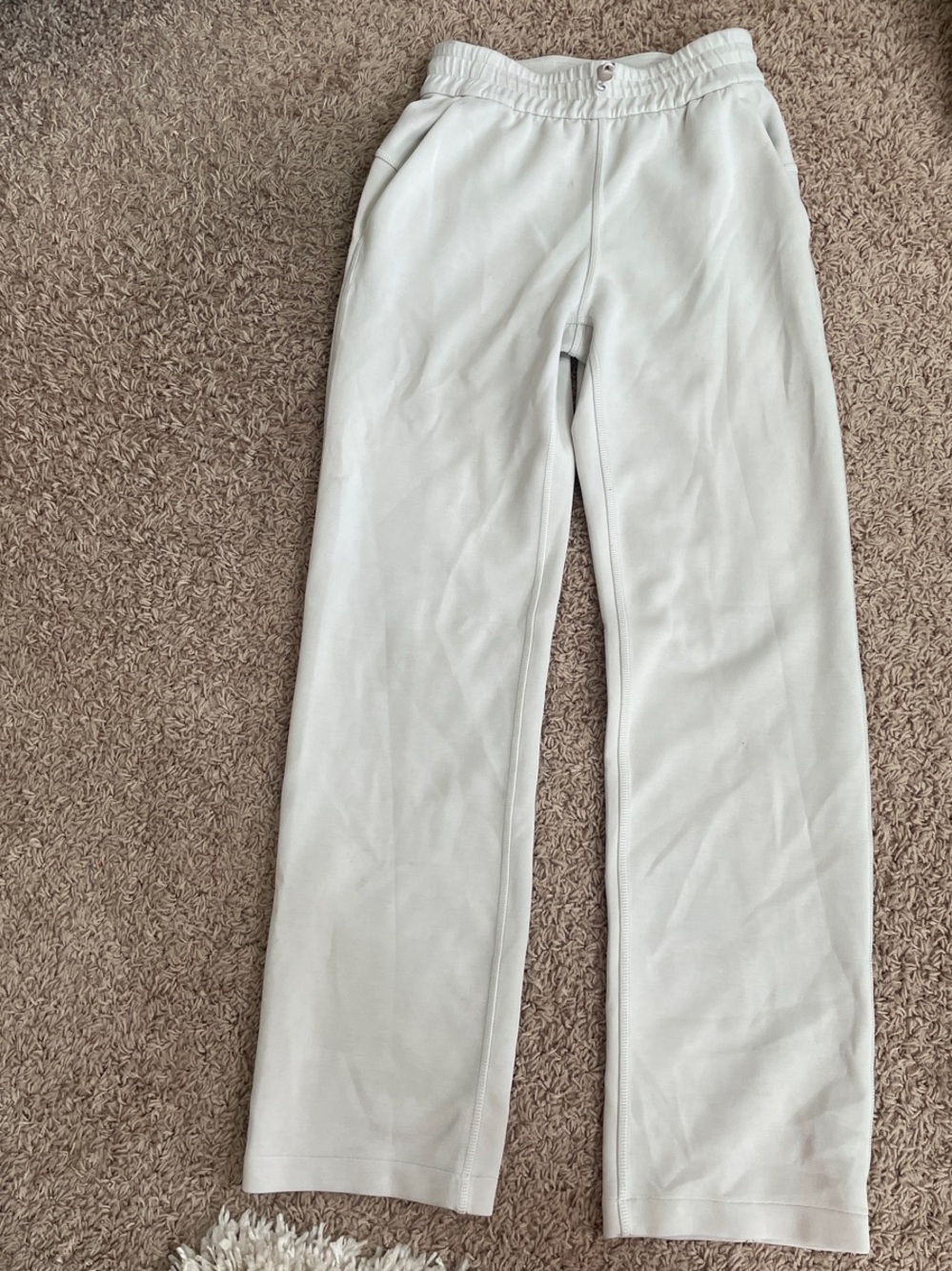 Lululemon Softstreme White Pull-On Straight Leg Sweatpants